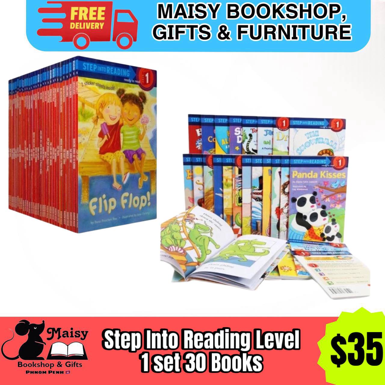 Step into reading - level 1 ( 30 books ) | Maisy Bookshop, Gifts 