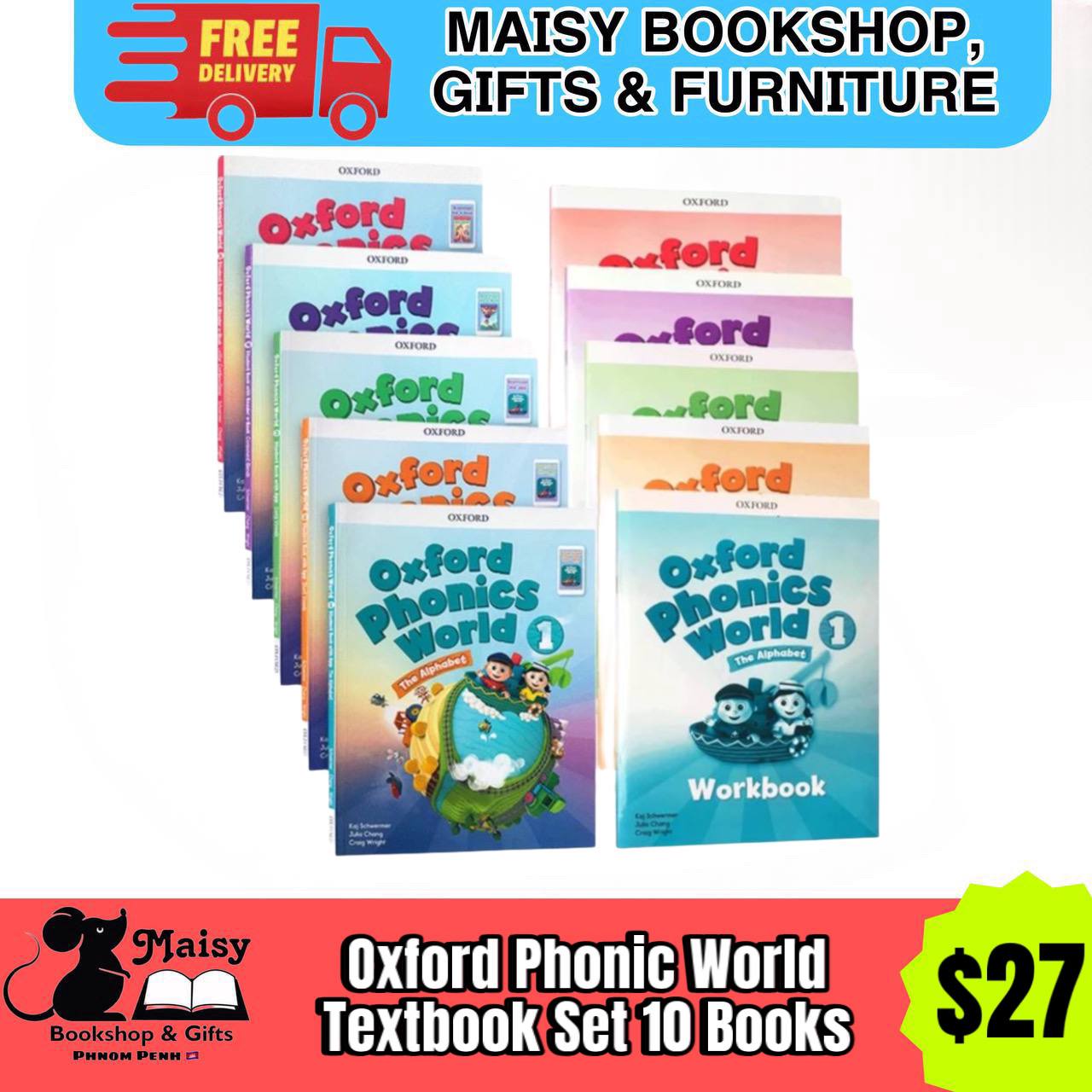 Oxford Phonics World Textbook set 10 books | Maisy Bookshop, Gifts