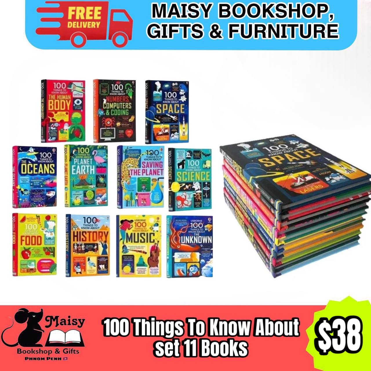 Usborne 100 Things To Know About set 11 books - Hard cover | Maisy